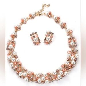 Party Wedding Jewellery Sets Elegant Rose Gold Plated
Faux Pearl Crystal